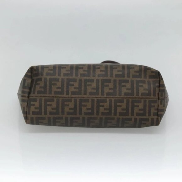 FENDI Zucca Canvas Tote Bag PVC Black Brown - Picture 5 of 15